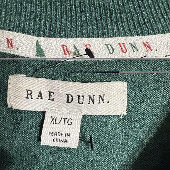 Rae Dunn Womens XL Sweater Pullover Crewneck Green Holiday  Christmas Cozy Soft - Picture 3 of 12